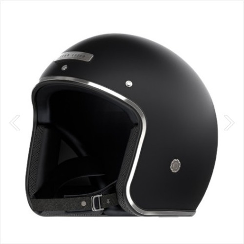 H-1850/ 크랭크 레트로 오픈페이스 헬멧 블랙